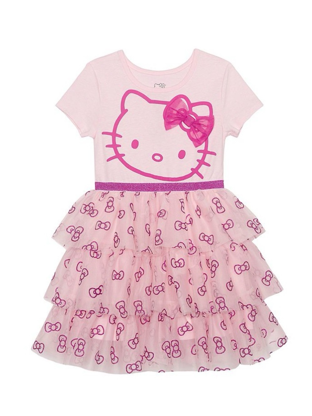 Hello Kitty White and Pink Girls Tank Top
